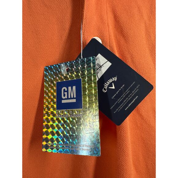 Callaway Men's Orange GM Chevy Embroidered Emblem Polo Shirt Size XL‎ NWT - Picture 5 of 6